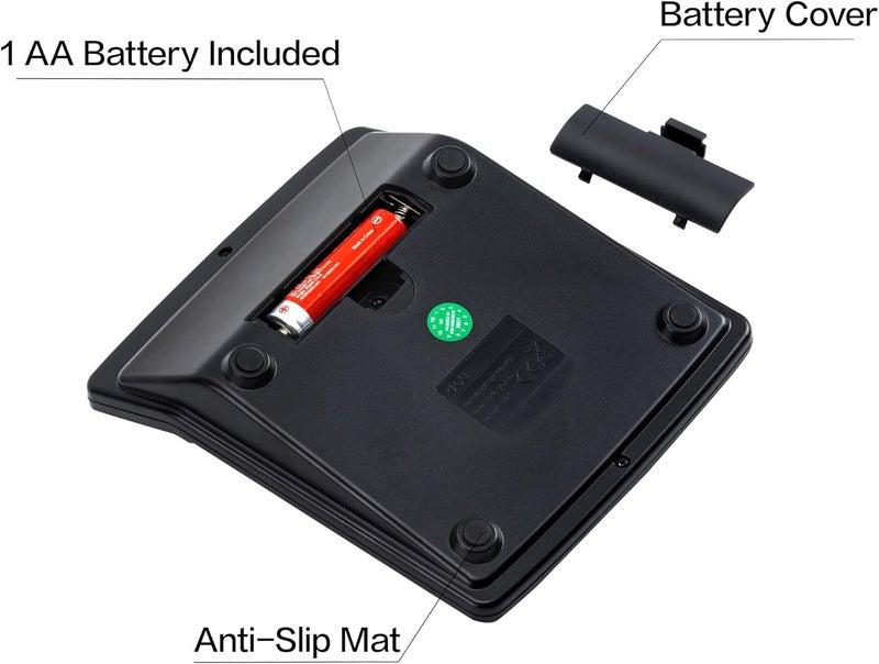 Deli Calculator, Standard Function Desktop Calculators with 12 Digit Large LCD Display and Sensitive Button, Solar Battery Dual Power Office Calculator, Black - Image 5